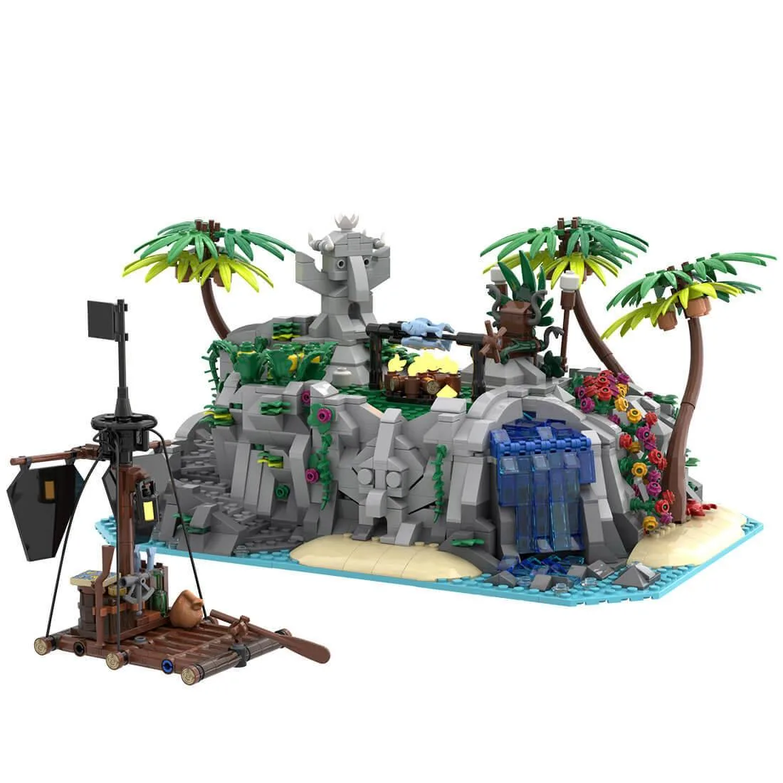 ZITIANYOUBUILD ZITIANYOUBUILD Medieval TAPU ISLAND 1856pcs Building Blocks Set — product photo