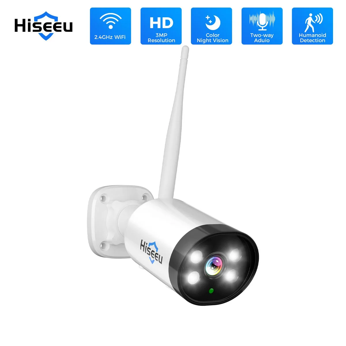 Hiseeu Hiseeu 3MP Outdoor Bullet Security Camera White — product photo