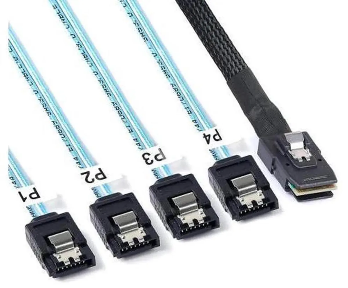 SMUGDESK SMUGDESK Mini SAS SFF-8087 to 4 SATA Breakout Cable 0.5m — product photo