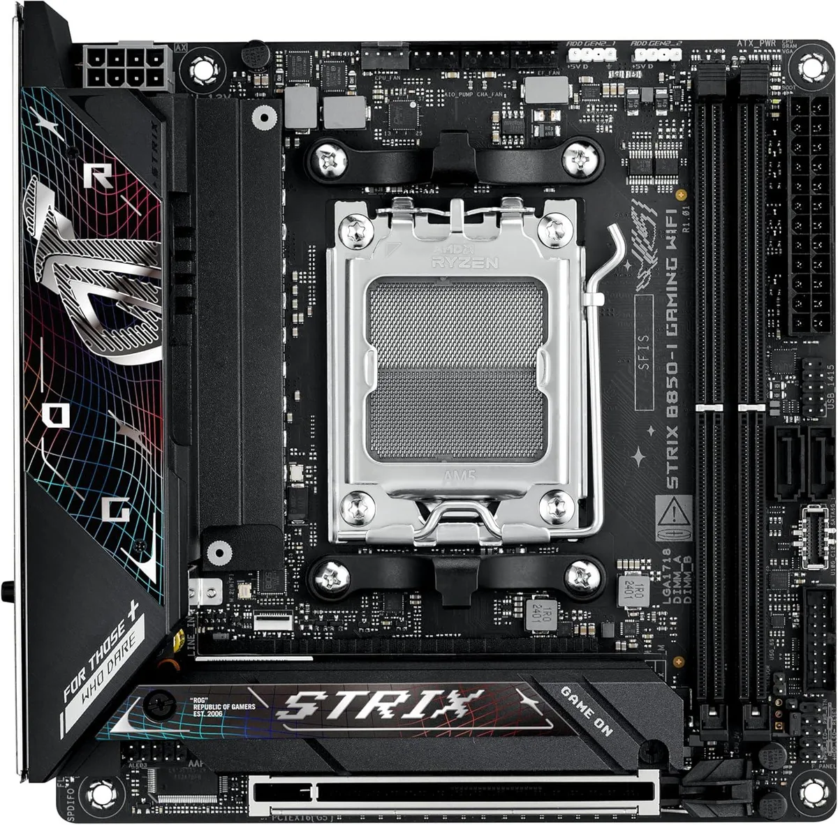 ASUS ASUS ROG Strix B850-I Gaming WiFi AMD AM5 DDR5 Mini-ITX Motherboard 128GB — product photo