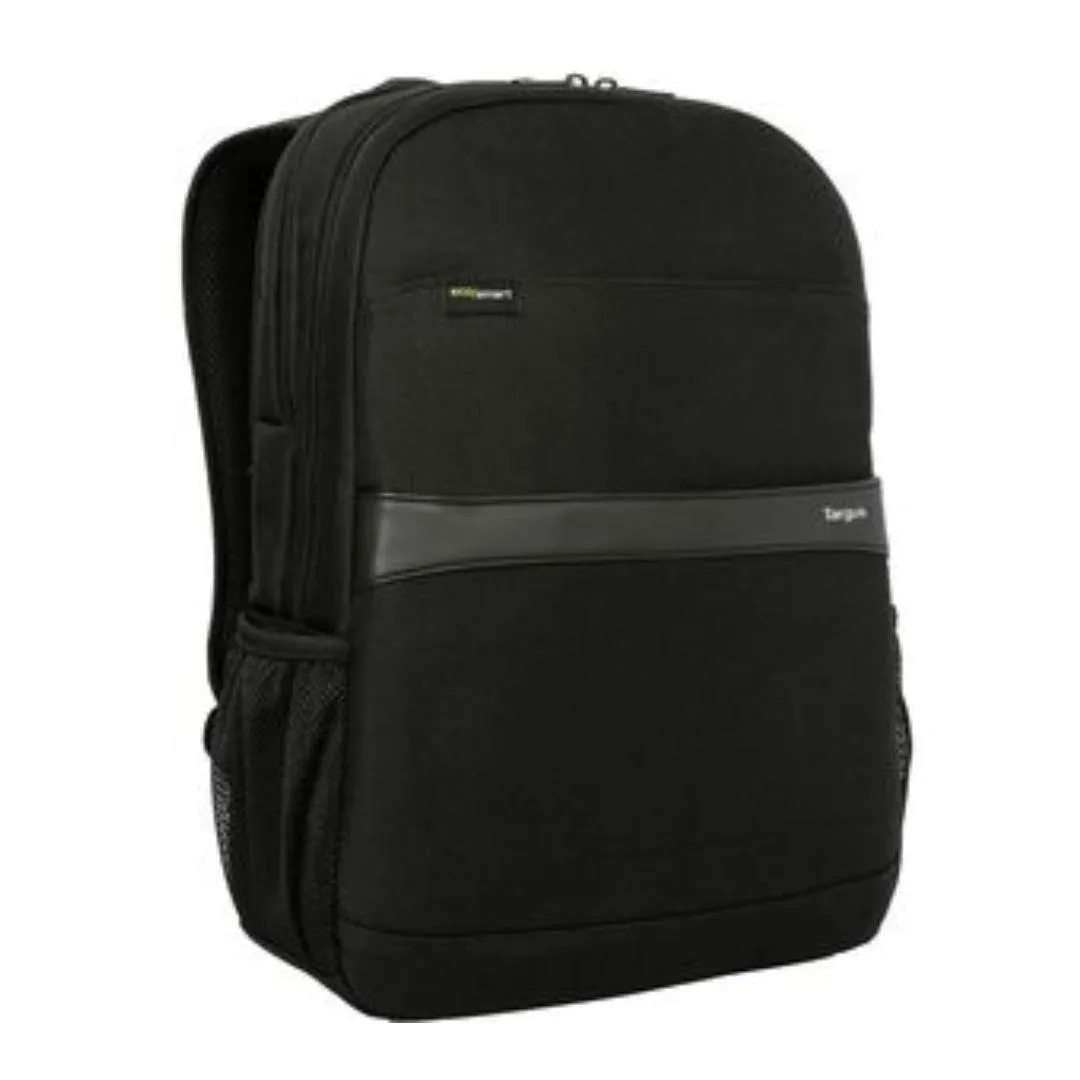 Black Targus GeoLite EcoSmart backpack for 12 to 16 inch laptops