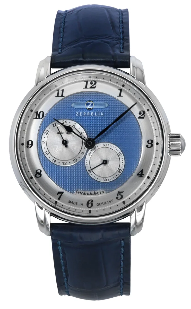 Graf Zeppelin Graf Zeppelin Friedrichshafen Automatic 85683 Blue Dial Leather Strap Watch — product photo