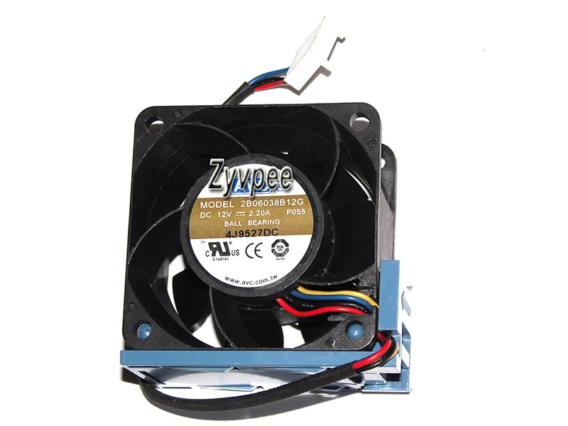 Zyvpee Zyvpee 60mm 6038 12V 2.20A 4-Wire Blue Bracket Server Fan — product photo