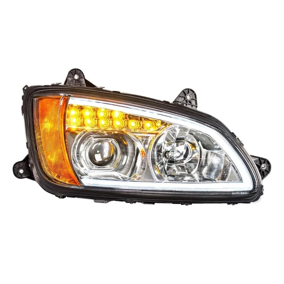 United Pacific Industries United Pacific Chrome Projection Headlight LED Turn Signal Position Light Kenworth T660 2008+ Passenger 32780 — product photo