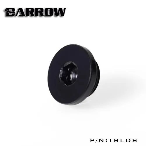 Barrow Mods Barrow Mods G1/4" Ultra Low Profile Hex Stop Plug Fitting Black TBLDS — product photo