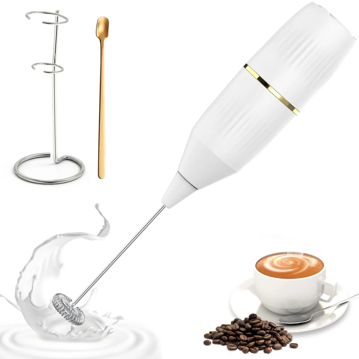  Brentwood HOMEXUP HS100 milk frother 14,000 RPM White — product photo
