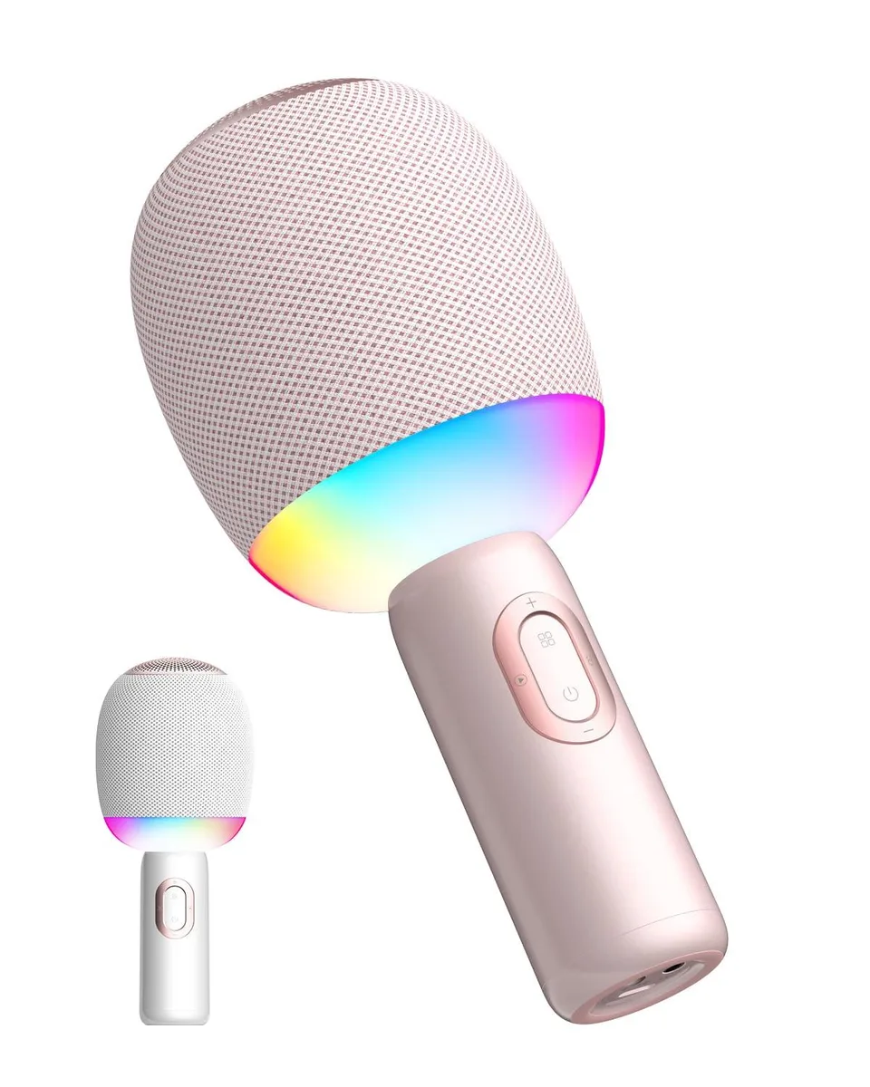 PUREMIC MagicMic-M7 Wireless Bluetooth 5.0 Karaoke Microphone Pink — product photo