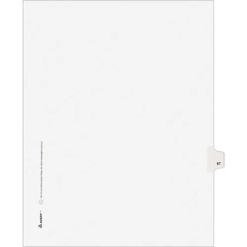 Avery Avery 1067 Side Tab Dividers 67 Letter White 25/Pack — product photo
