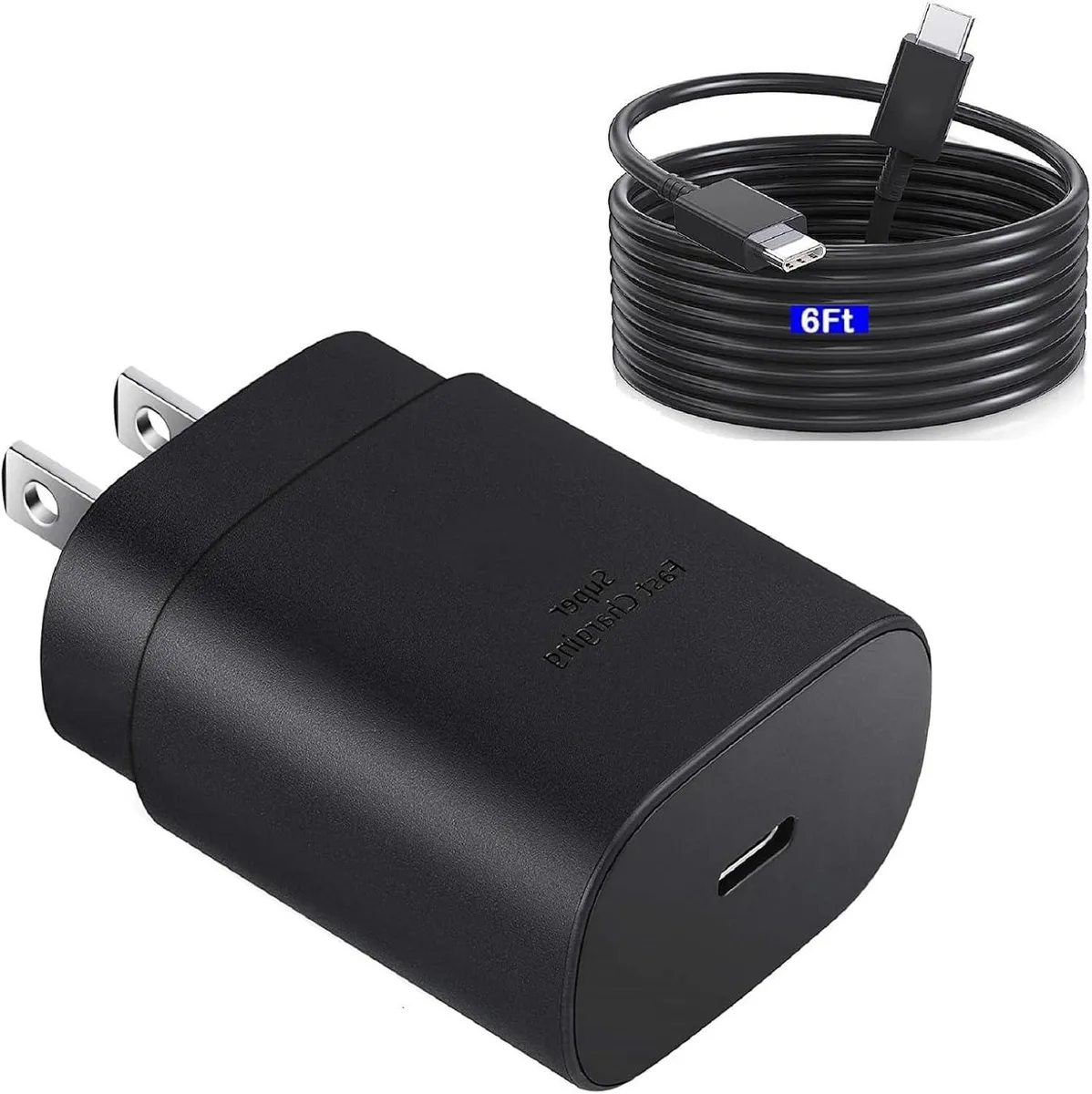 ONITOON ONITOON 25W USB-C Wall Charger 6ft Cable S25 S24 S23 S22 S21 S20 Ultra Plus FE Tab Note 20 10 — product photo