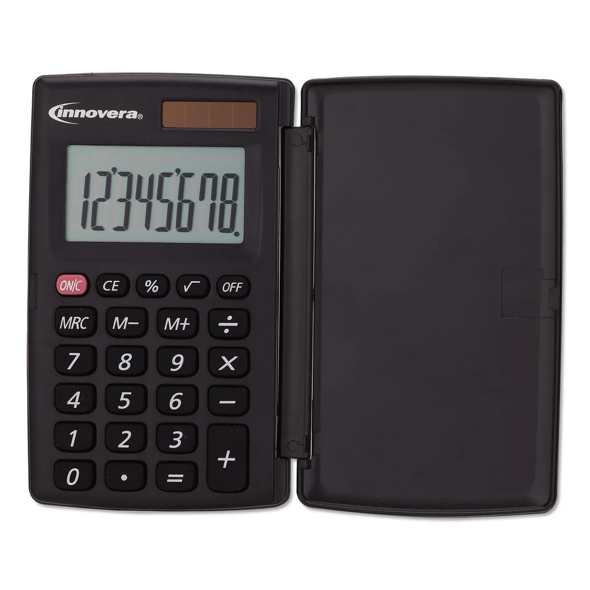 Innovera Innovera 15921 Pocket Calculator Hard Shell Flip Cover 8-Digit LCD — product photo