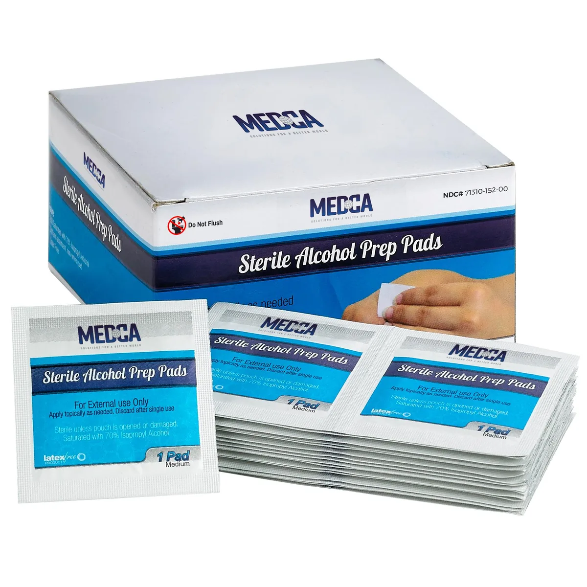 MEDca MEDca Alcohol Prep Pads Sterile 2-Ply 500 Count — product photo