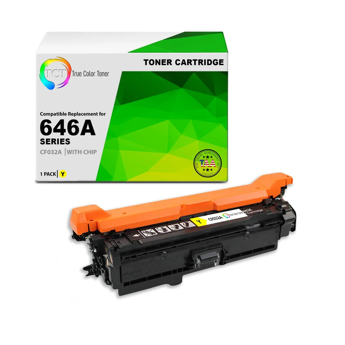 True Color Toner True Color Toner CF032A Yellow Toner Cartridge 12500 Pages — product photo