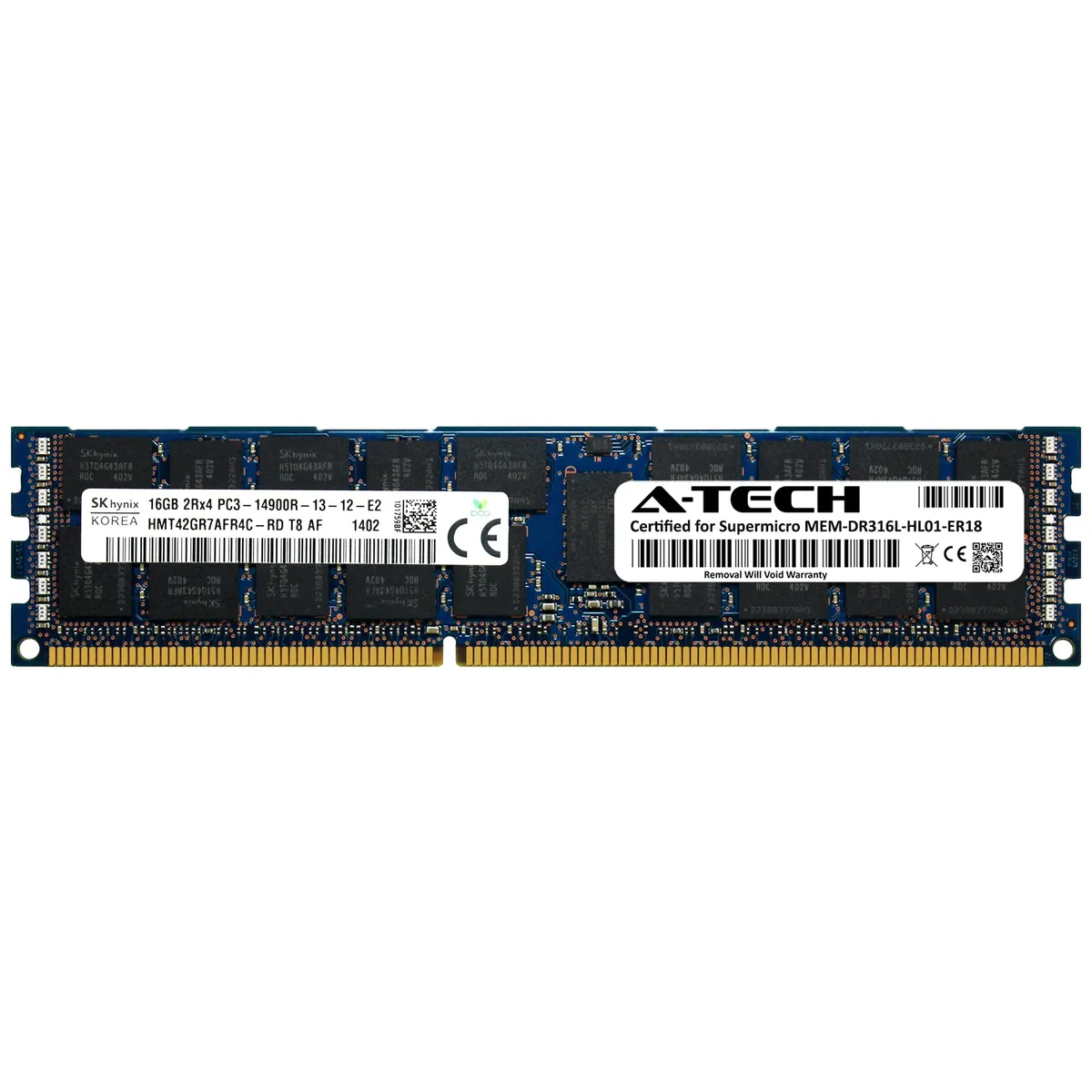 A-Tech A-Tech Supermicro Certified 16GB DDR3 1866MHz ECC Registered RDIMM 2Rx4 240-Pin Server Memory — product photo