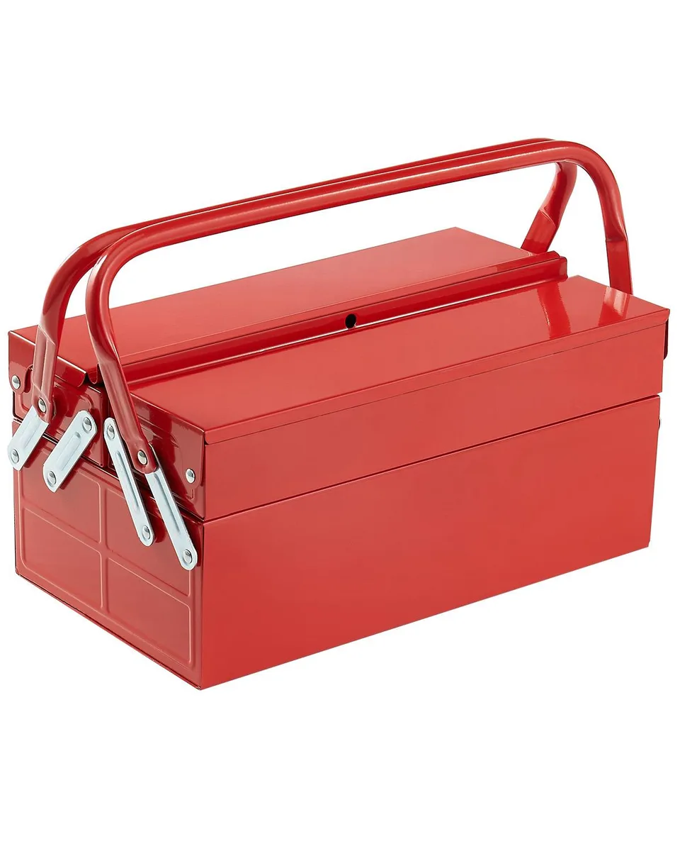 VEVOR VEVOR HM-355 14 in Red 2-Tier 3-Tray Metal Tool Box — product photo
