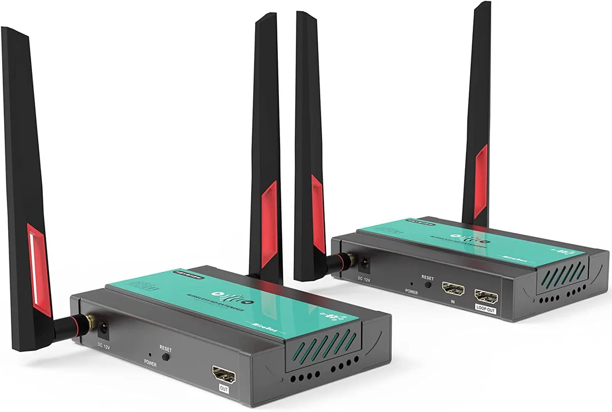 BFKK BFKK Wireless HDMI Extender Kit 1x4 200m 5.8GHz 1080P@60Hz IR Loop-Out Pro A/V Extender &amp; Repeater — product photo