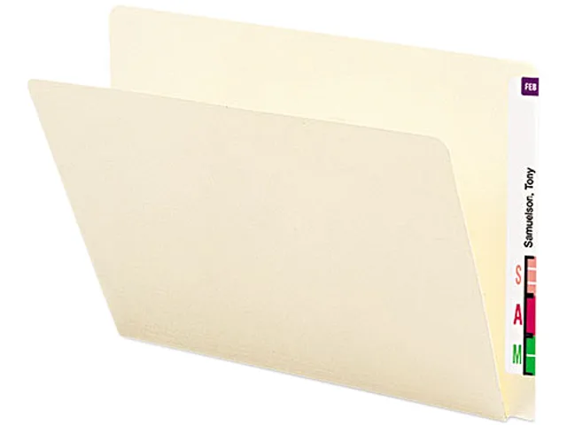 Smead Smead 24250 file folder, 14 pt manila, straight cut extended tab, 100 per box — product photo