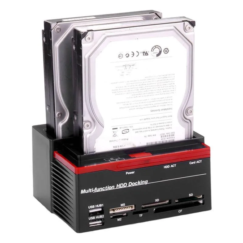 HANNORD HANNORD 2.5/3.5" SATA IDE HDD Dock USB 2.0 Card Reader US Plug — product photo