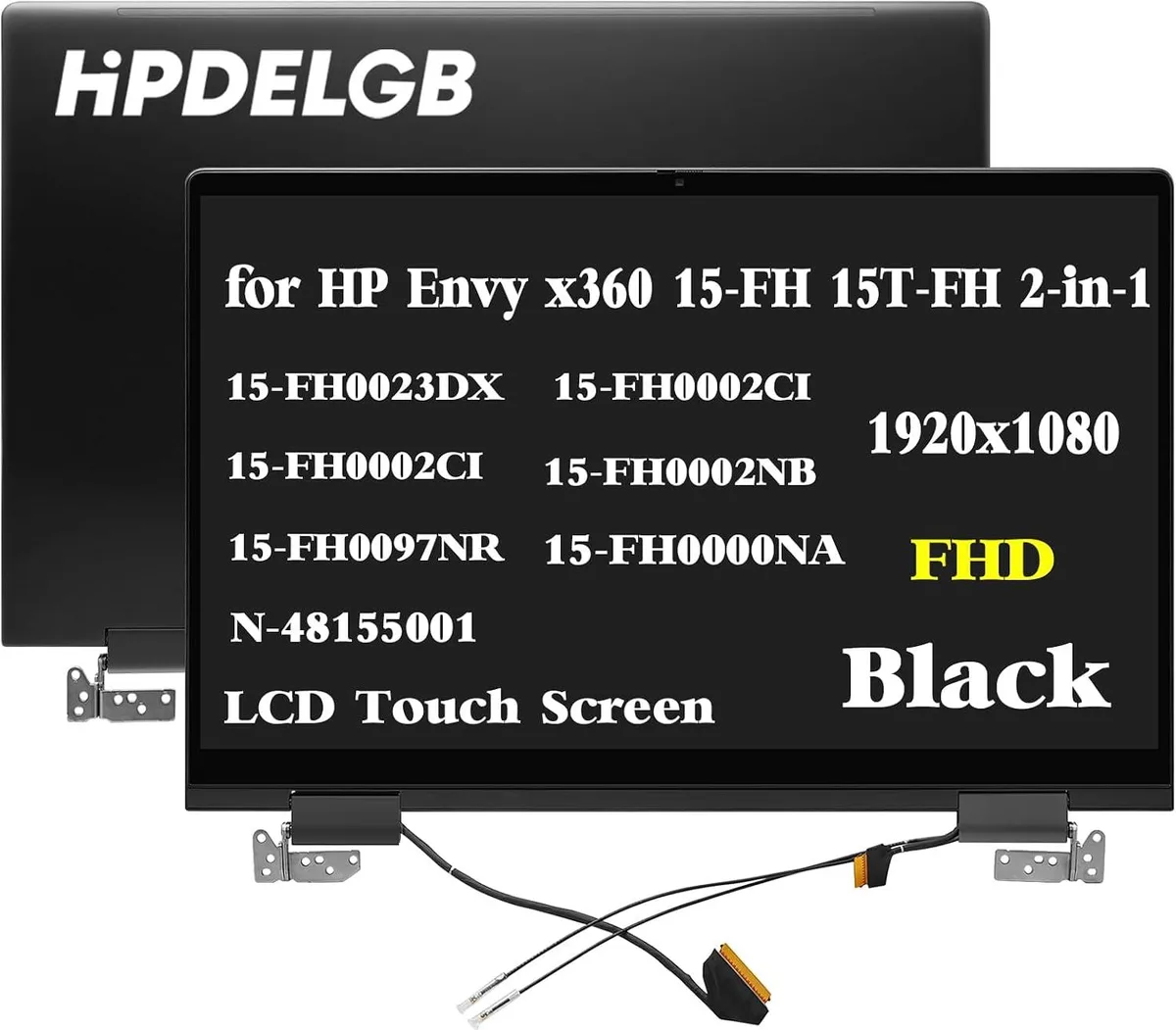 NUOLAISUN NUOLAISUN 15.6 inch 1920x1080 LCD Touch Screen Display Assembly Black — product photo