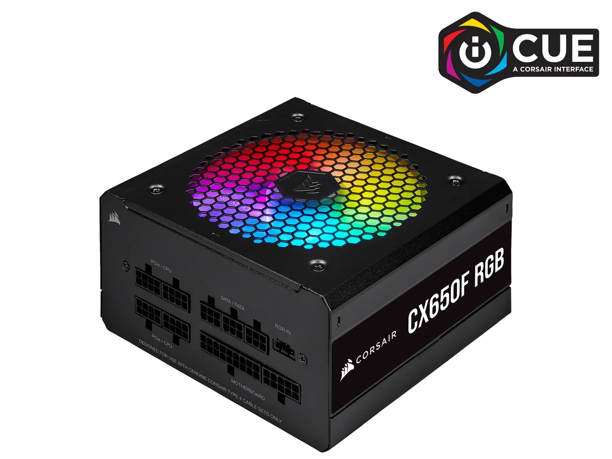 Corsair Corsair CX650F RGB 650W 80 Plus Bronze Fully Modular ATX Power Supply CP-9020217-NA — product photo