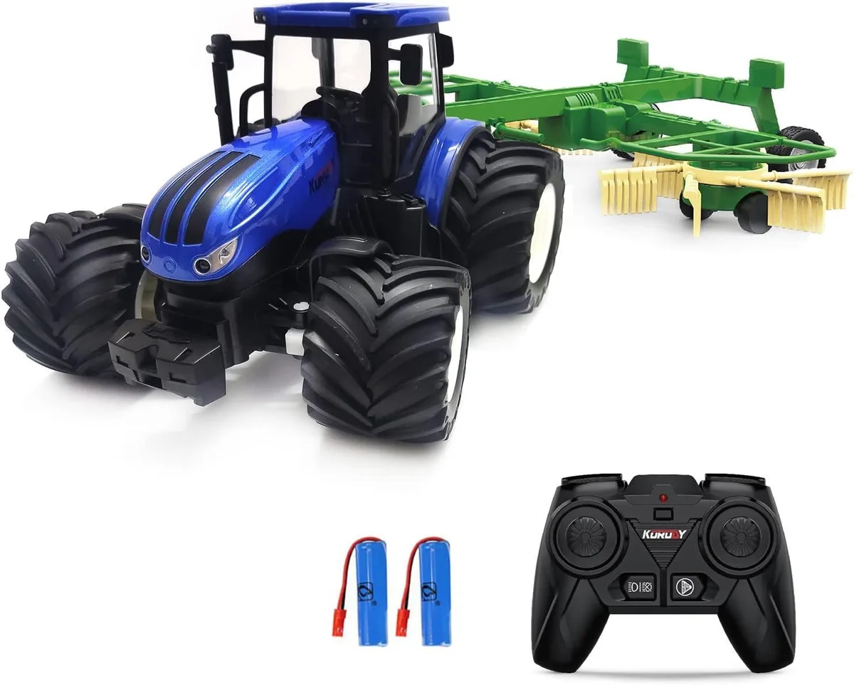 usbroway usbroway 1/24 RC Farm Tractor with Windrower 2.4G 2 Batteries — product photo