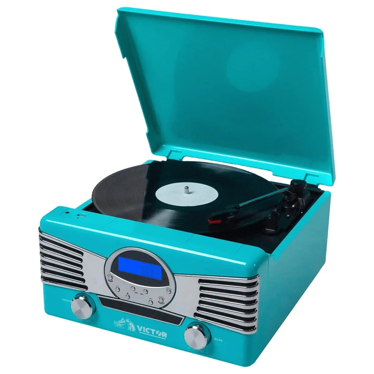 Victor Victor Diner 7-in-1 Turntable Music Center Turquoise — product photo