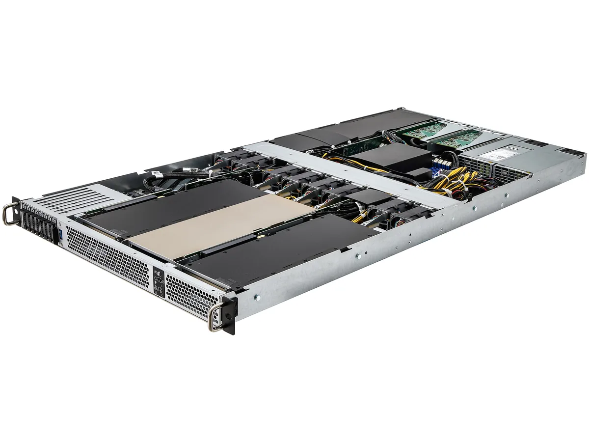 ASRock Rack ASRock Rack 1U4G-ROME 1U barebone server 4 GPU SP3 EPYC 7002/7003 2000W — product photo