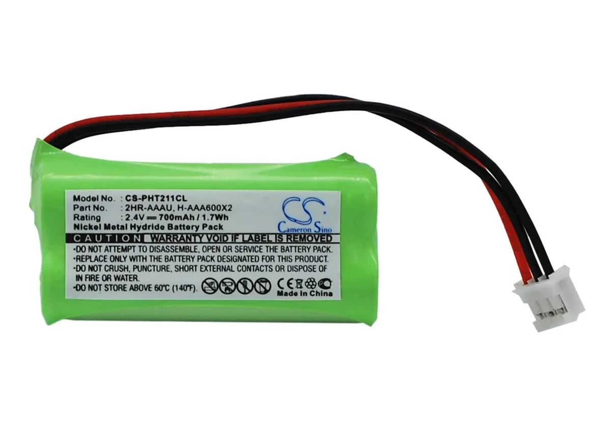 Cameron Sino 215 replacement battery, rectangular black plastic pack with wire connector