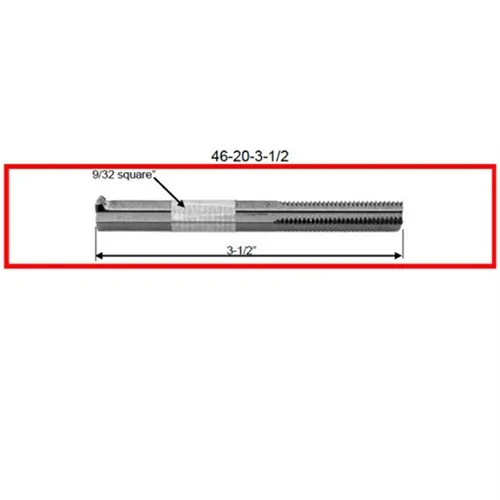 Progressive Hardware Co., Inc. Progressive Hardware Co., Inc. 46-20-3-1/2 door lock spindle 9/32" square x 3-1/2" long 3/8"-20 TPI — product photo