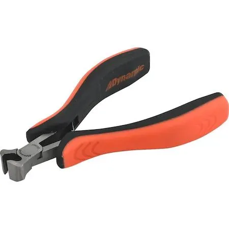 Miniature end nipper pliers, 4.75 inches, non-slip handles