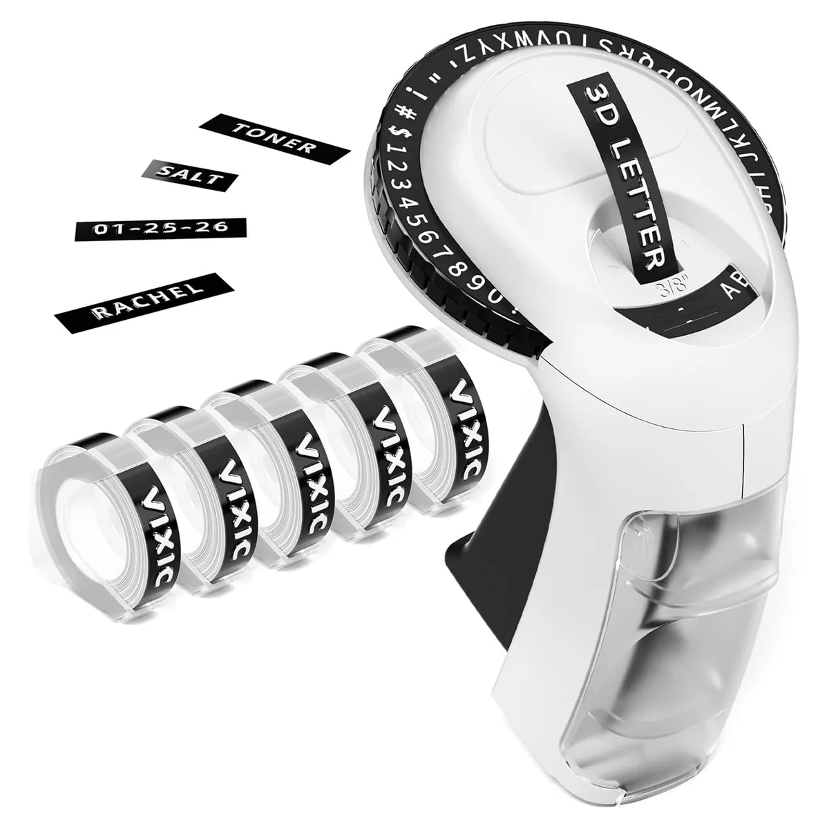  Vixic Omega S-5PK Manual Embossing Label Maker 48-Character 147g — product photo