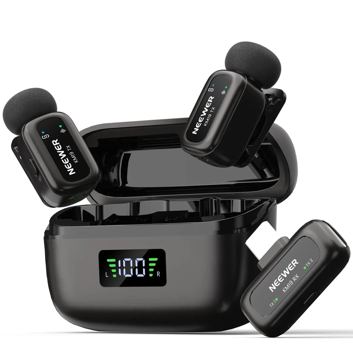  Neewer KM19 Wireless Lavalier Microphone System, Black — product photo