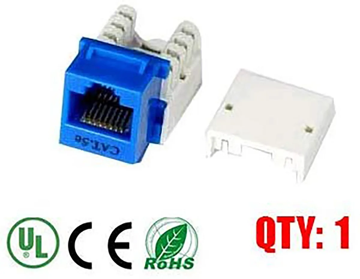 iMBAPrice iMBAPrice Blue Cat5e RJ45 Punch Down Keystone Jack — product photo