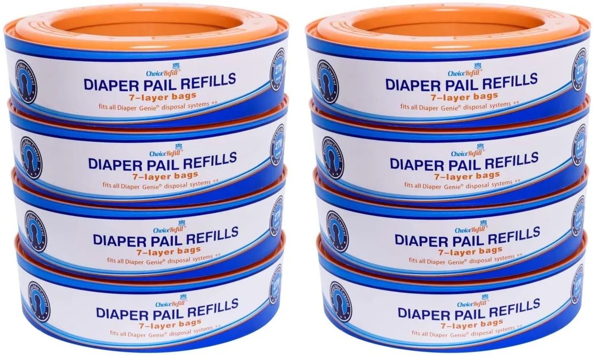  ChoiceRefill Diaper Genie Refill 8-Pack 2600 Count 43224-18750 — product photo