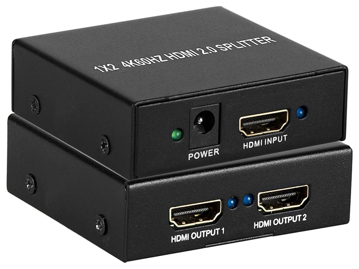sakose sakose HM2-SP102K 1x2 HDMI 2.0 4K 60Hz video splitter — product photo