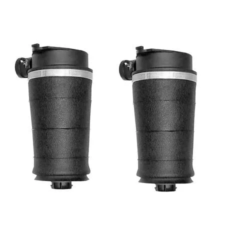 Unity rear air spring kit with two black rubber bellows and metal mounting hardware