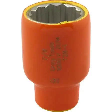 Gray Tools insulated 12-point socket orange yellow insulation layers