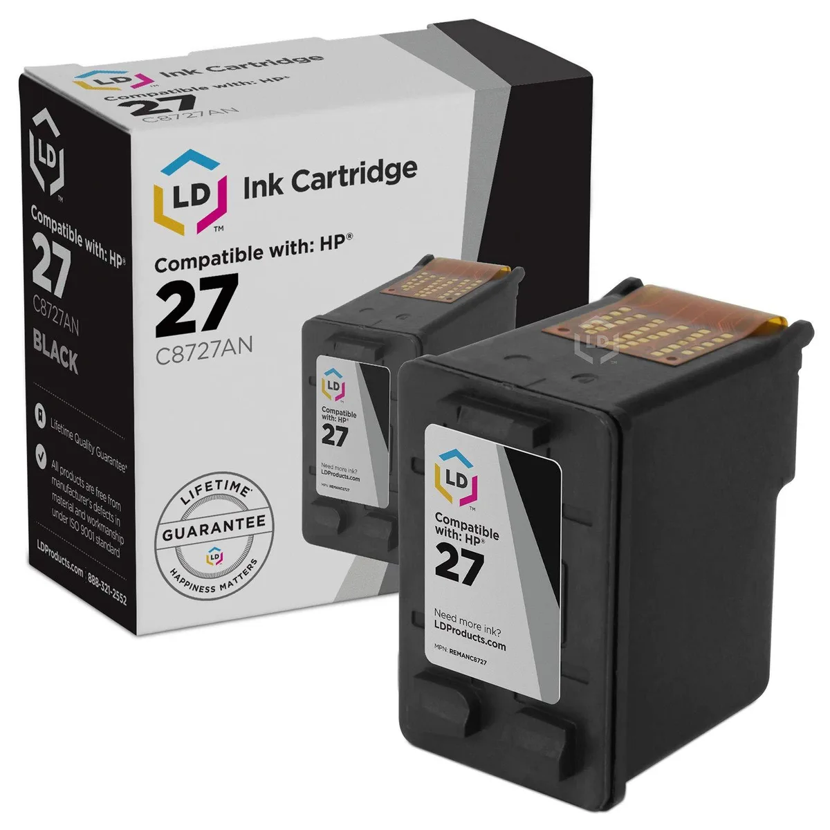 LD Products LD Products HP 27 / C8727AN Black Ink Cartridge 220 Pages — product photo