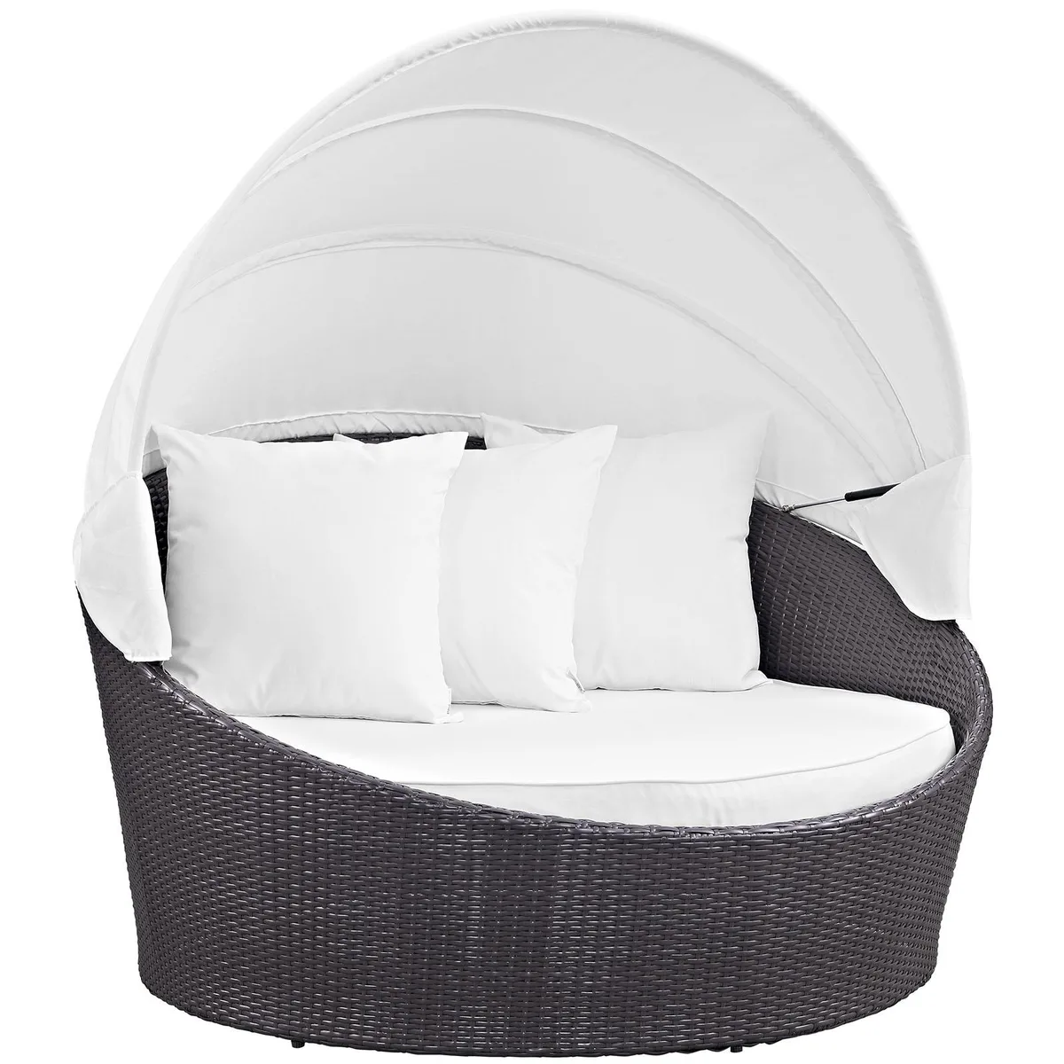 Modway Furniture Modway Furniture Convene Canopy Outdoor Daybed Espresso White Decorative Shelving — product photo