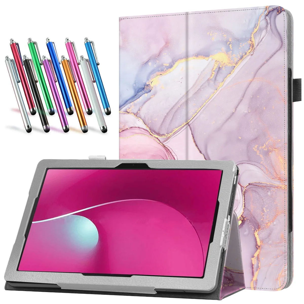 anicestore anicestore Case for T-Mobile REVVL Tab 2 5G 10.1 Inch Tablet 2025 Pink Marble — product photo