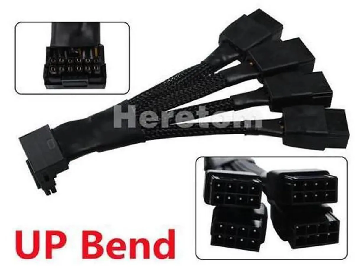 SMUGDESK SMUGDESK 4x8Pin to 16Pin (12+4) 90° PCIe 5.0 12VHPWR GPU Power Adapter Cord for RTX 4090 4080 3090Ti — product photo