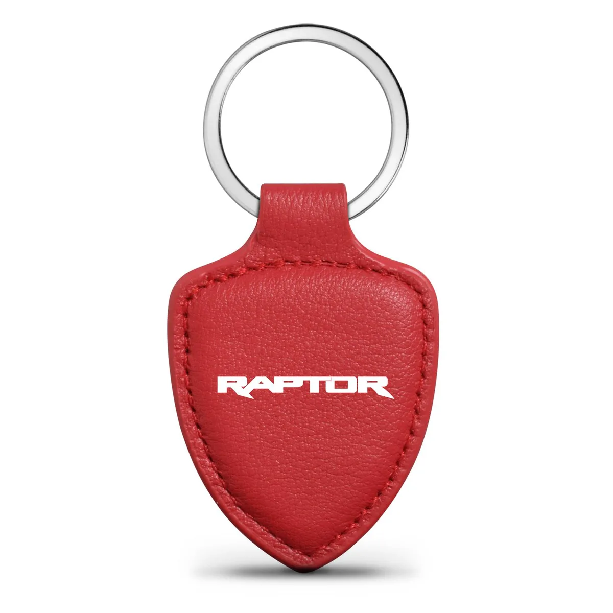 iPick Image, LLC iPick Image, LLC Ford F-150 Raptor Red Real Leather Shield-Style Key Chain — product photo