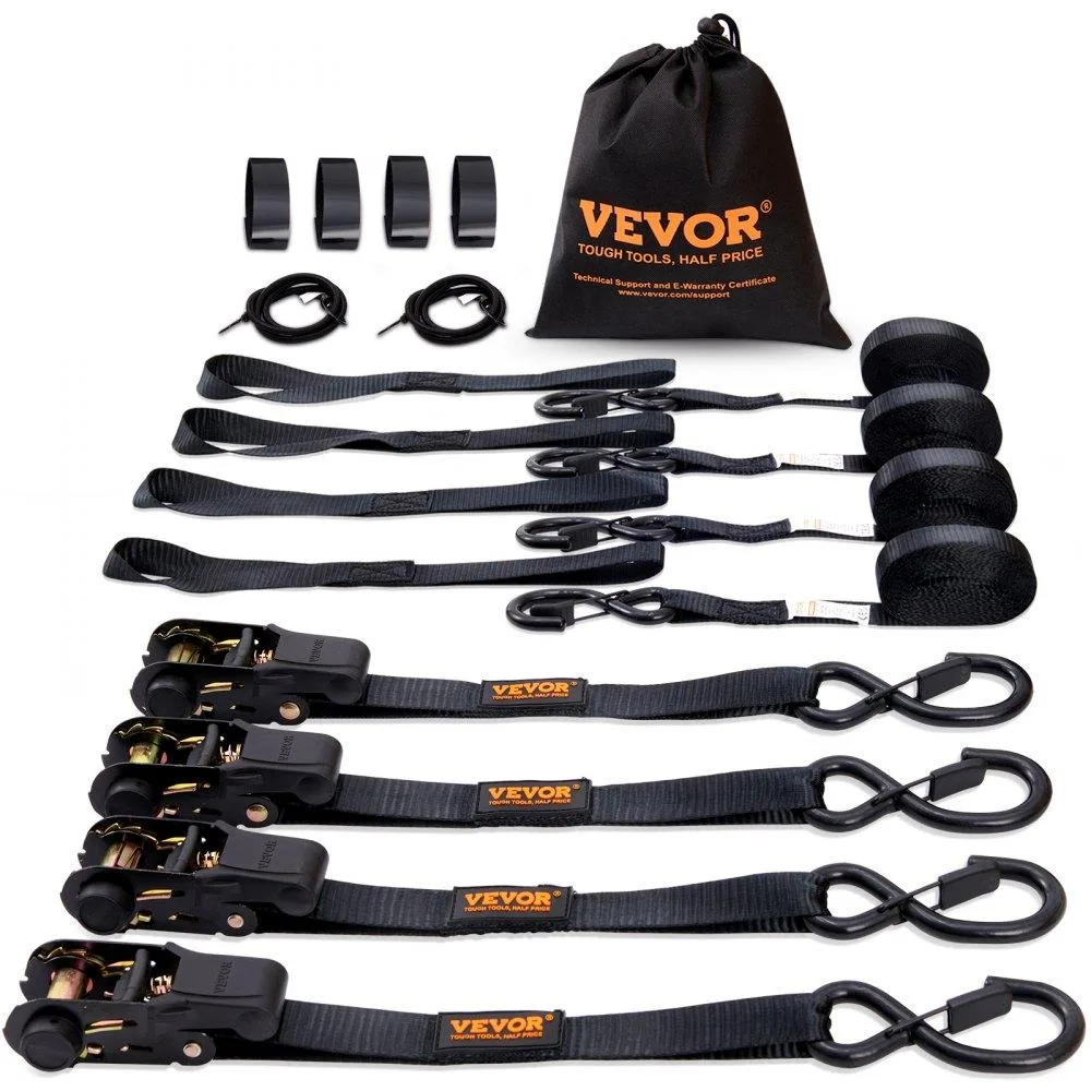 VEVOR VEVOR XMRS25-4 specialty appliance ratchet straps 4PK 1" x 15' 2200 lb break strength — product photo