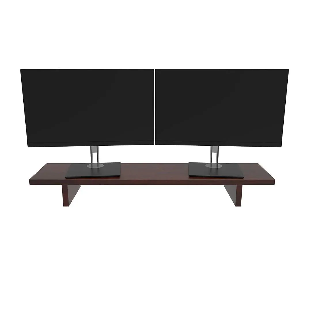Desky Desky Minimal Monitor Stand Dark Walnut Rubberwood 41.3" x 9.8" x 4.9 — product photo