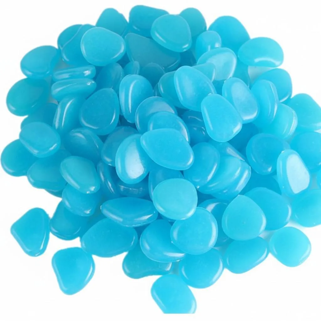 The Perfect Part The Perfect Part 300PCS Glow Pebbles Lake Blue 17x13mm garden decor — product photo