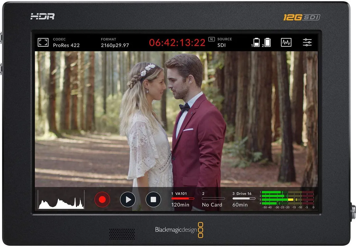 Blackmagic Design Pty. Ltd. Blackmagic Design Video Assist 7 12G HDR camcorder lens — product photo