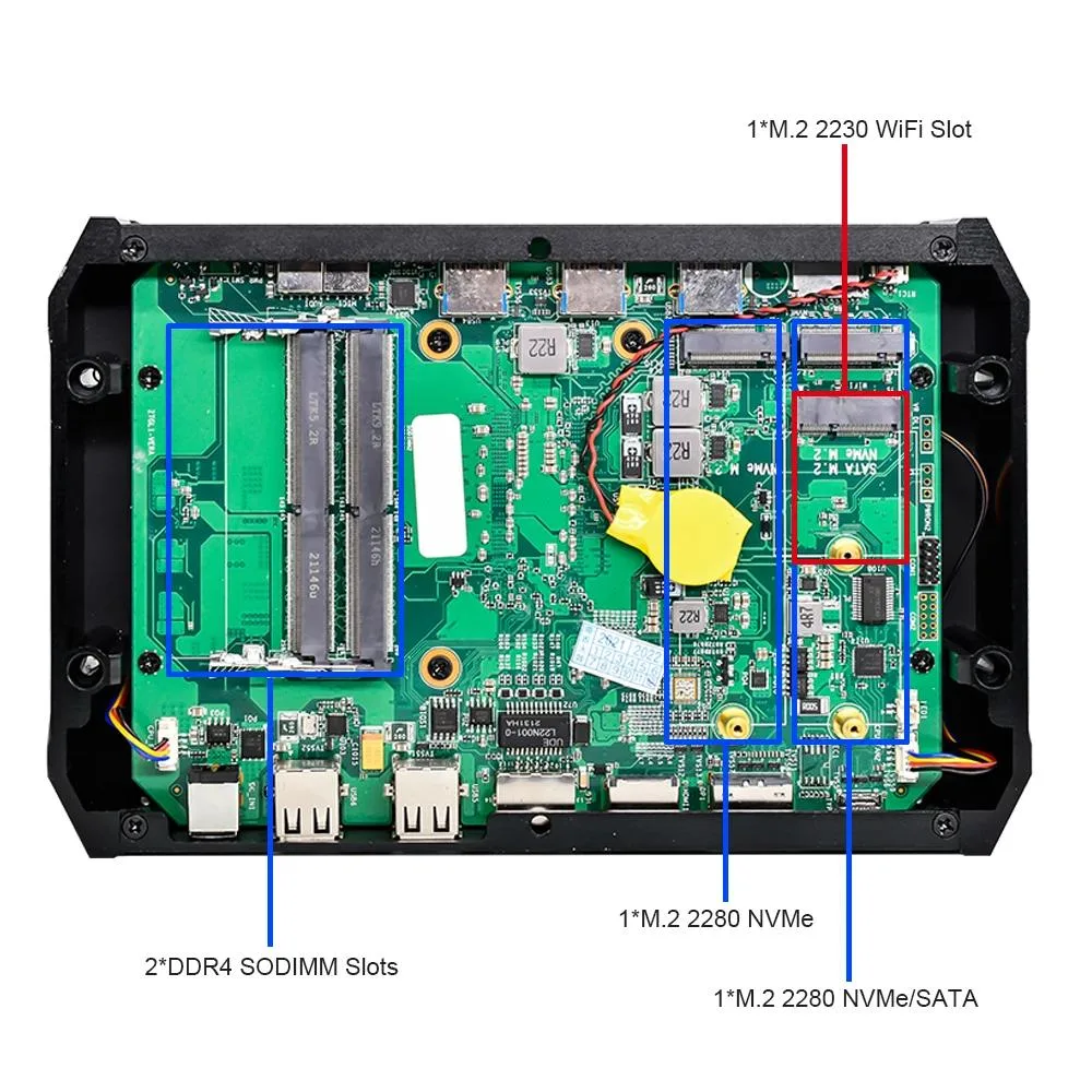Hetai Tech Hetai Tech i7-1165G7 1195G7 16G 512G barebone mini PC — product photo