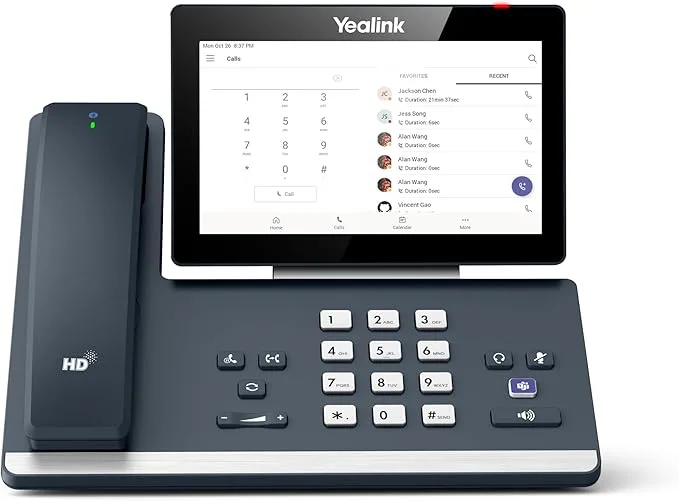 Yealink Network Technology Co., Ltd Yealink Network Technology Co., Ltd MP58-WH E2 TEAMS voip phone with 7" 1024×600 touchscreen and Bluetooth 5.2 — product photo