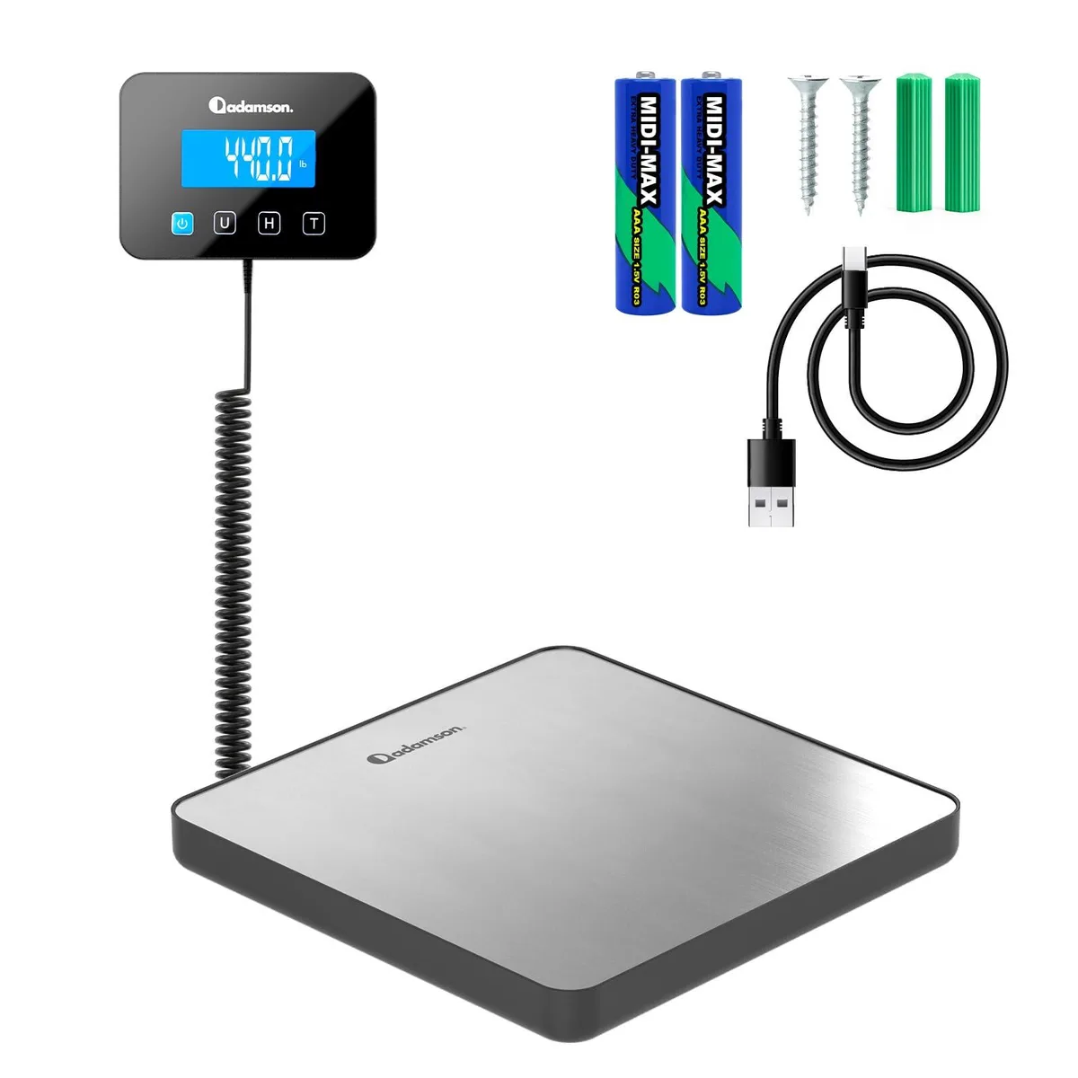 Adams Postal Scale 440 lbs .35 oz Silver — product photo