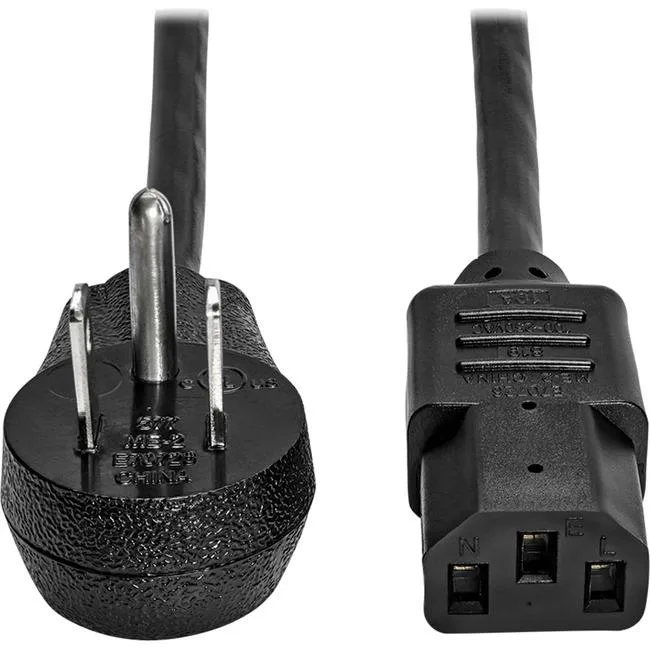 Tripp Lite Tripp Lite P007-003-15D 3 ft Right-Angle 5-15P to C13 14 AWG Computer Power Cord — product photo