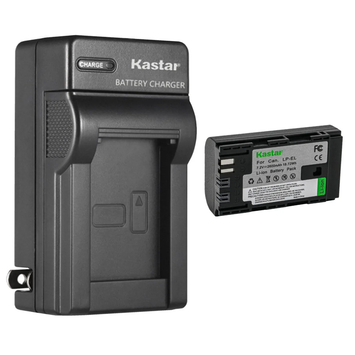 Kastar Kastar LP-EL Battery &amp; Charger Kit 2600mAh 18.72Wh — product photo